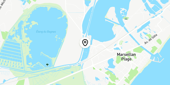 Géolocalisation de Le Bagnas au fil de l'eau à Marseillan