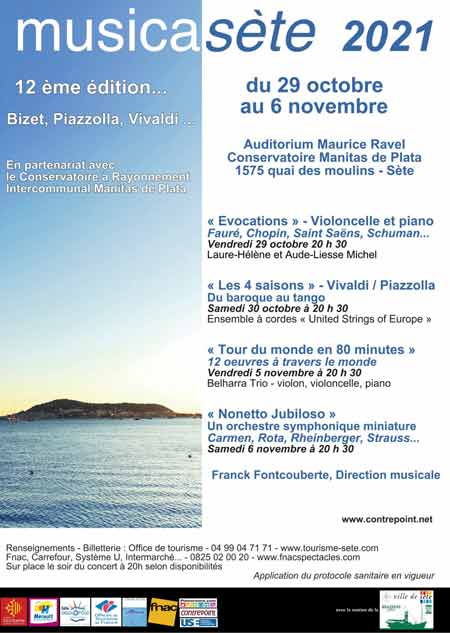 Programmation Concert Festival MUSICASETE 2021 – Programmation Concerts - Ici7.fr