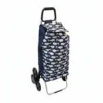 Chariot de Courses Baleines – Bleu Blanc Course