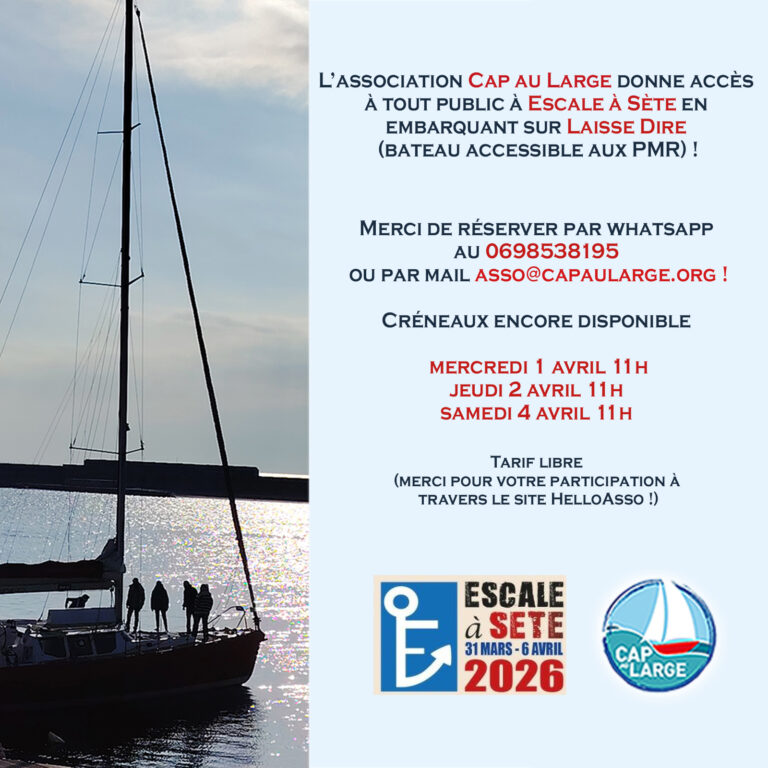 Escale à Sète depuis la mer avec Cap au Large – Bateau accessible PMR