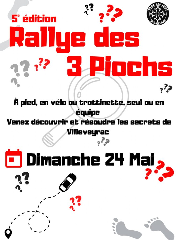 Rallye des 3 Piochs 2026 – Jeu de pistes à Villeveyrac