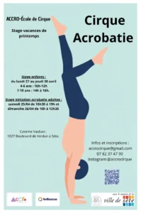 ACCRO-Ecole de Cirque : stage de printemps - enfants 7/10 ans