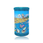 Boîte cylindrique métal bleu plage Zézettes de Sète 200g La Belle Époque souvenir