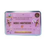 Boîte à sucre Zézette Merci Maîtresse 250g cadeau fin d'année scolaire La Belle Époque