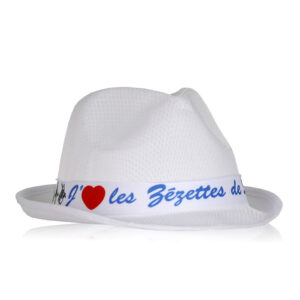 Chapeau été Zézettes de Sète blanc taille unique souvenir La Belle Époque Frontignan