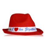 Chapeau été Zézettes de Sète rouge taille unique cadeau souvenir Sète Méditerranée