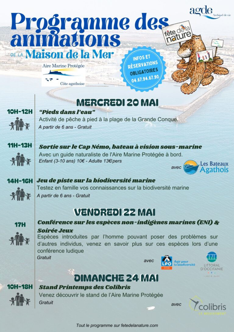 Fête de la Nature à Agde – Animations de la Maison de la Mer