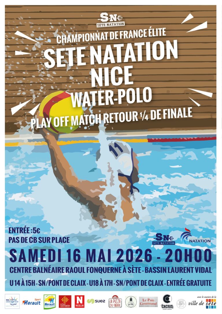 Championnat de France Élite de Water-Polo – Play-Off Retour 1/4 de Finale : Sète Natation vs Nice