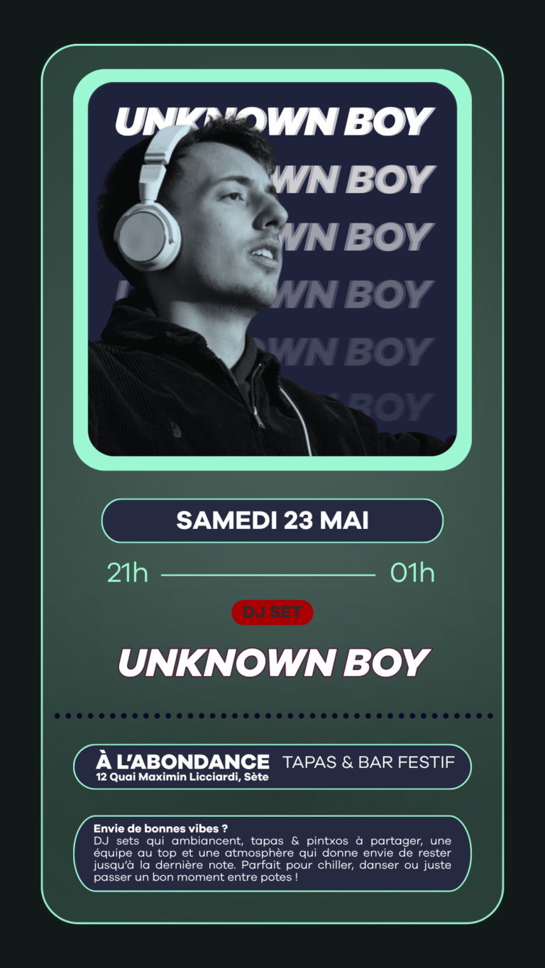 Unknown Boy en DJ Set à L'Abondance