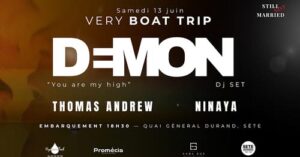 Very Boat Trip 2026 : Demon (You Are My High) en croisière musicale à Sète
