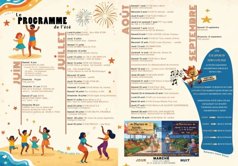 Animations Été 2026 au Mail de Rochelongue - Cap d'Agde