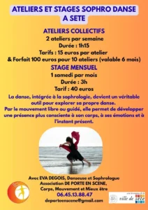 ATELIERS ET STAGES SOPHRO DANSE à l'année