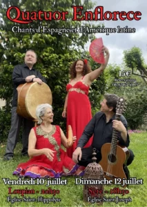 Concert Quatuor Enflorece, chants d'Espagne et d'Amérique latine