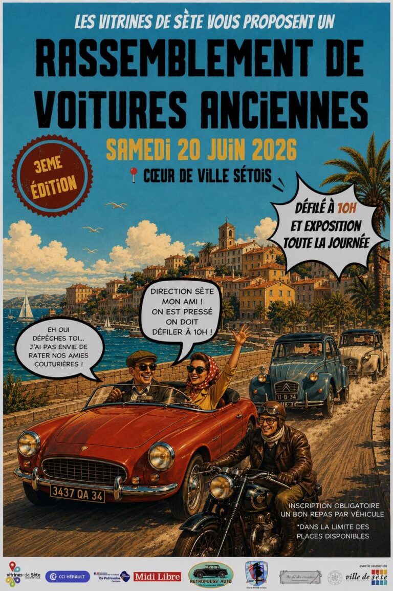 Rassemblement de Voitures Anciennes – 3ème édition à Sète