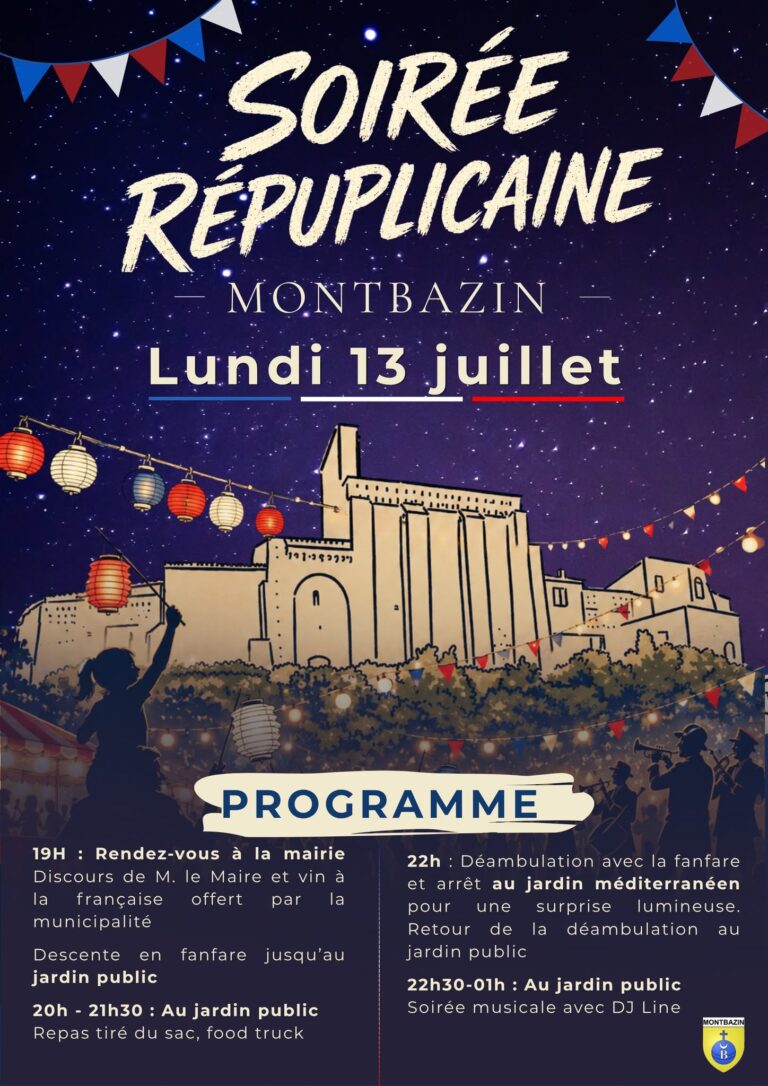 Fête Nationale 2026 – Soirée Républicaine à Montbazin