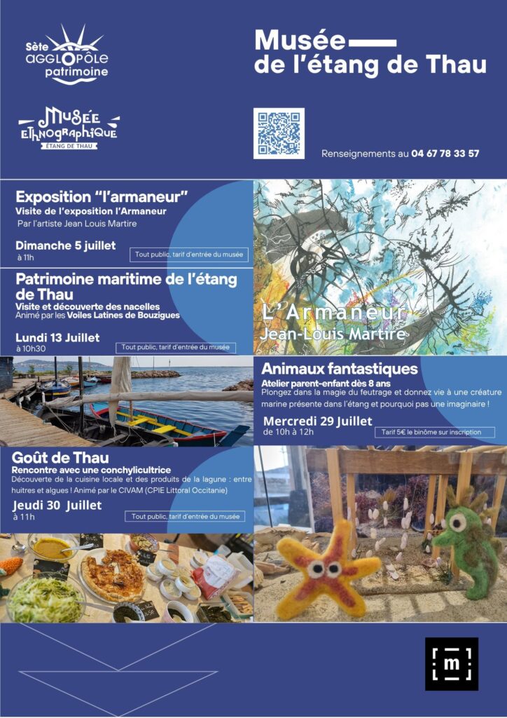 Juillet au Musée de l'Étang de Thau – Patrimoine, Nature & Création