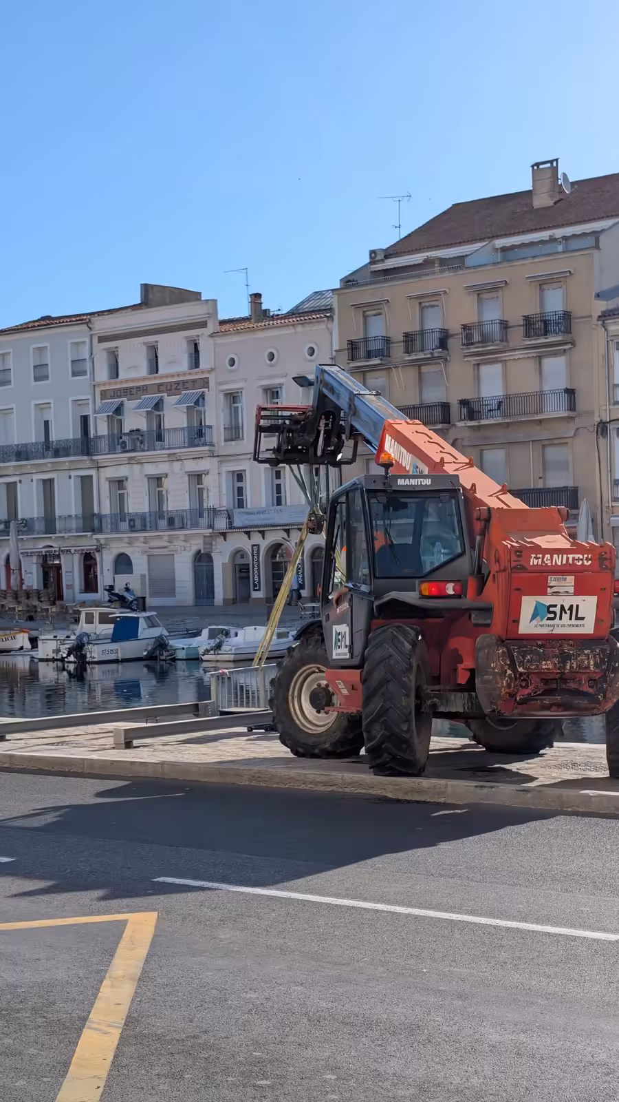 manitou installation tribunes joutes canal royal quai sete 2026