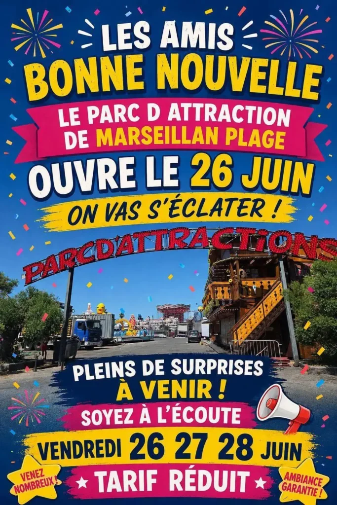 Ouverture du Parc d'Attractions de Marseillan Plage 2026