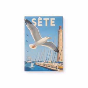 souvenir illustré motifs emblématiques Sète phare étang Thau