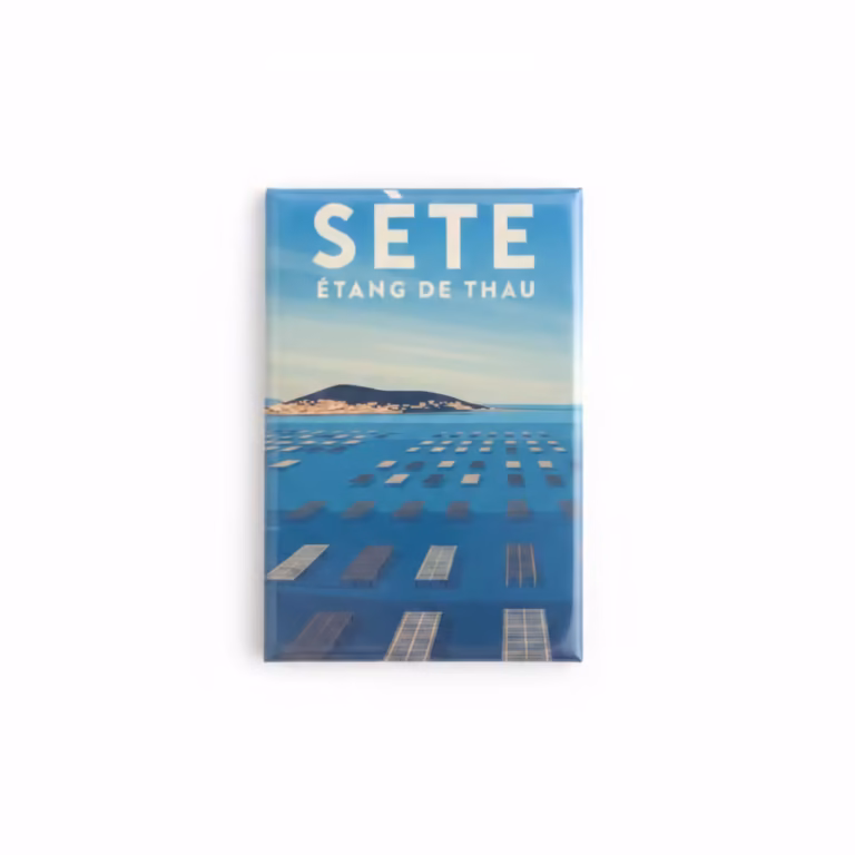 souvenir illustré motifs emblématiques Sète phare étang Thau