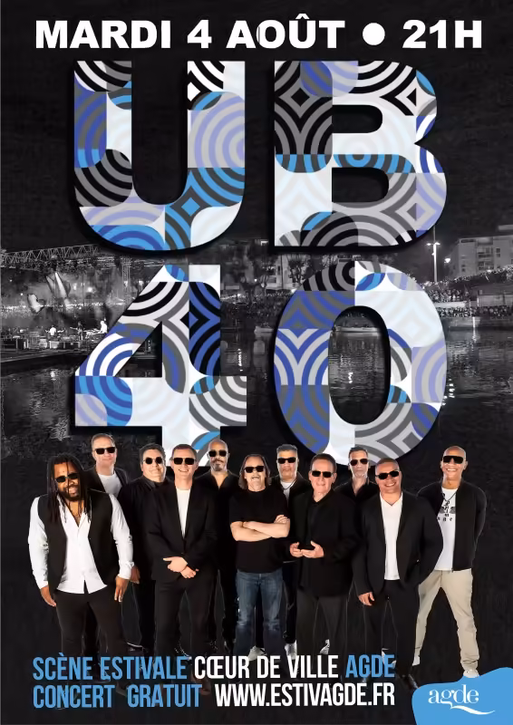 UB40 en concert à la Scène Flottante d'Agde