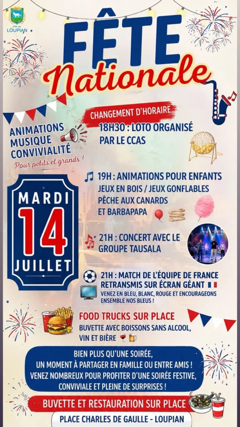 Fête Nationale 2026 à Loupian