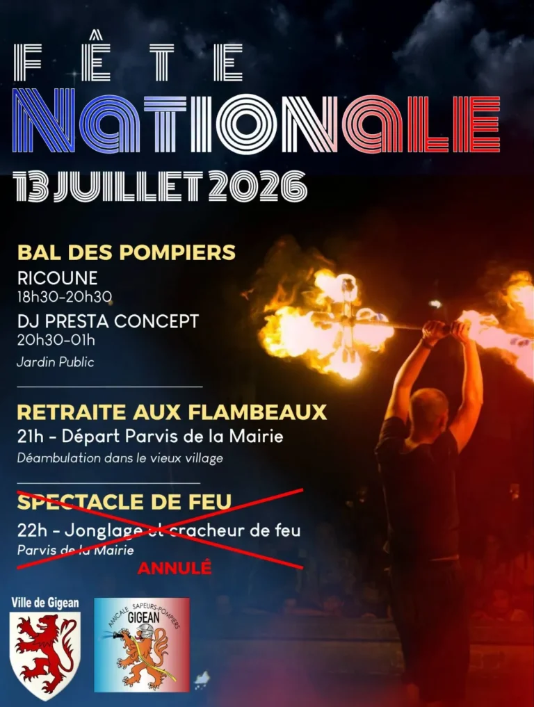 Le Bal des Pompiers de Gigean 2026