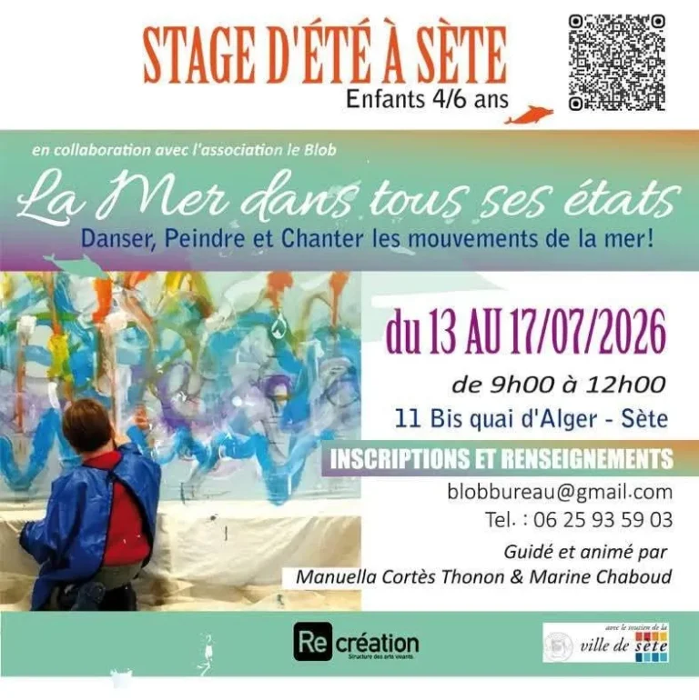 Stage enfants 4/6 ans Danser, peindre et chanter