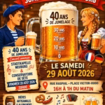 affiche fete de la biere 2026 sete 40 ans jumelage neuburg rue raspail