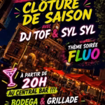 cloture saison soiree fluo central bar sete 5 septembre 2026