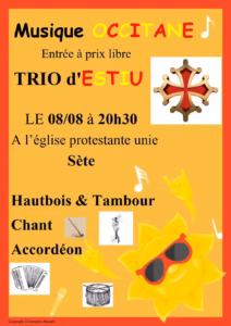 Concert de musique occitane - Trio d'Estiu à Sète