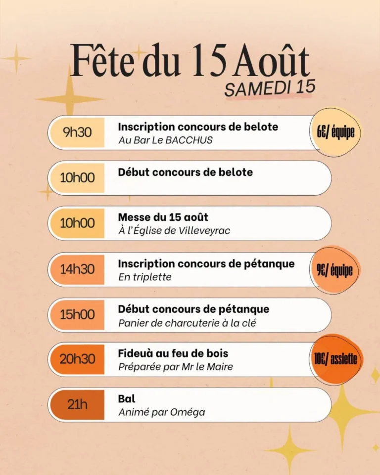 Fête Locale de Villeveyrac - Programme 2026