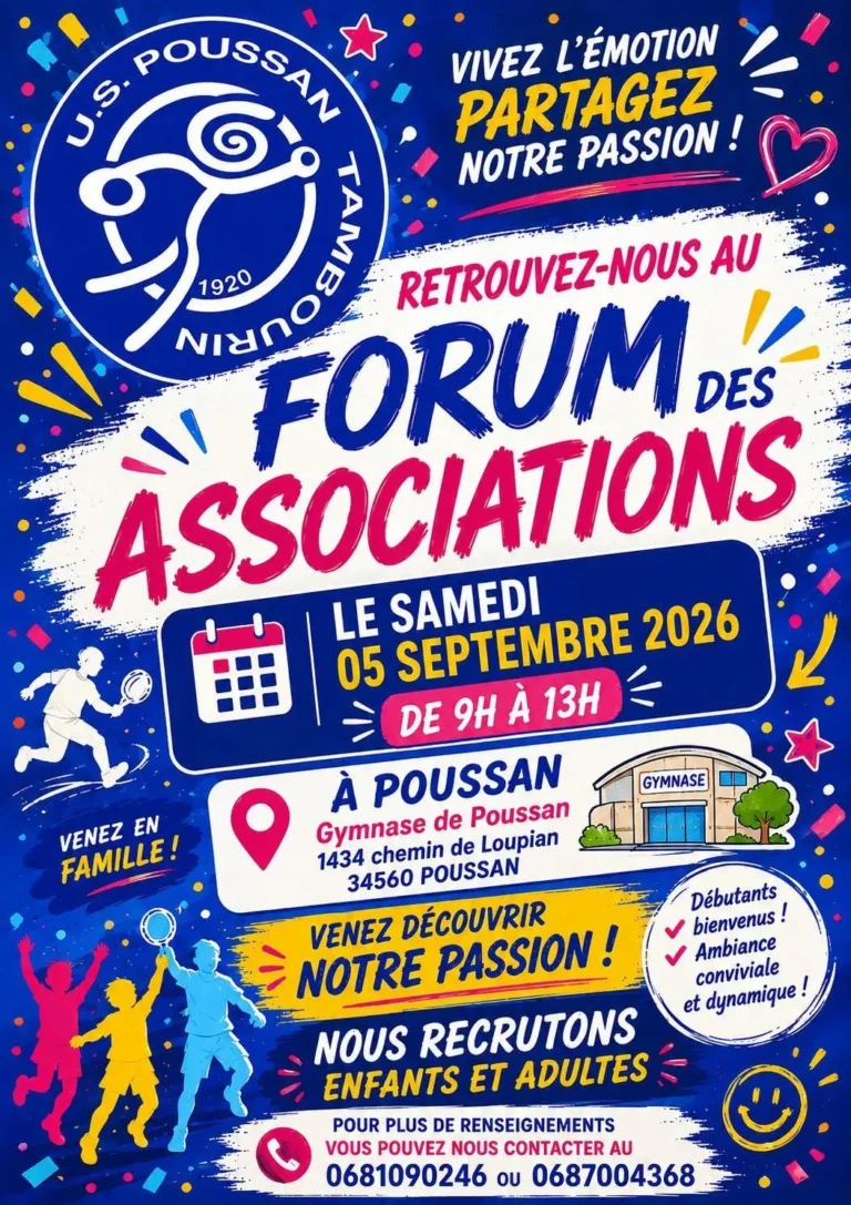 Forum des associations 2026 à Poussan