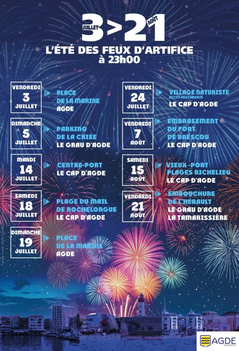 L'Été des Feux d'Artifice à Agde 2026