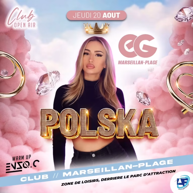 Affiche Polska showcase EG Club Marseillan-Plage jeudi 20 août