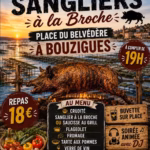 sangliers a la broche bouzigues 2026 place du belvedere affiche