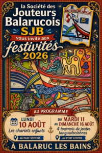 Programme complet festivités SJB 2026 tournois joutes Balaruc-les-Bains