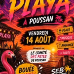 soiree playa poussan 2026 place de la mairie affiche