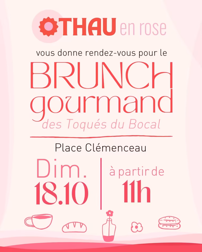 Visuel Thau en rose du brunch des Toqués du Bocal place Clémenceau à Bouzigues