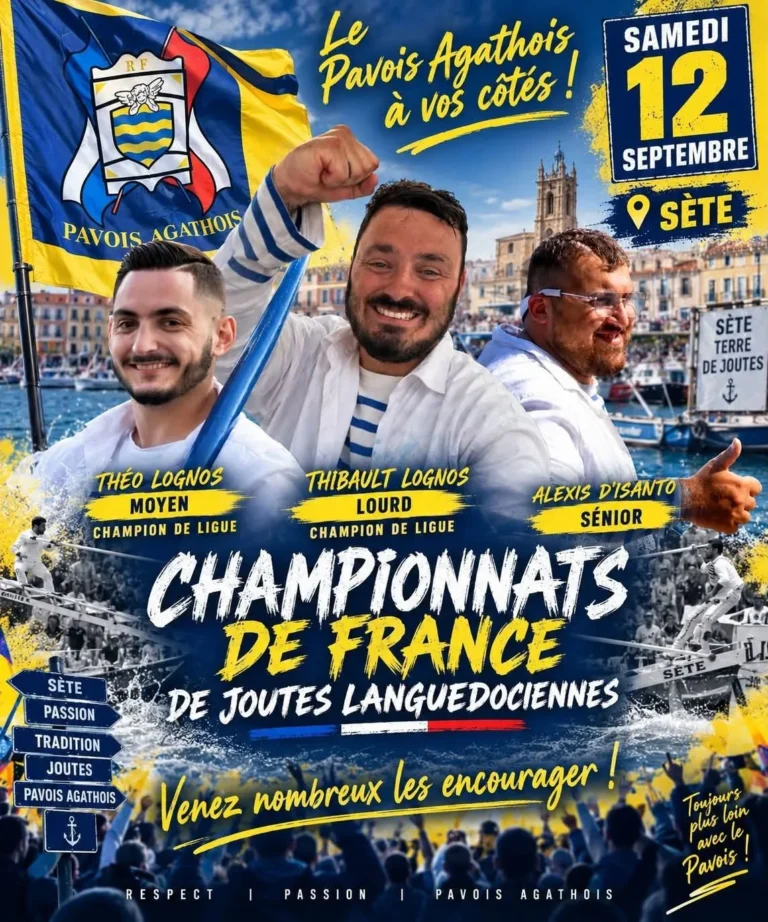 Championnat de France de Joutes Languedociennes 2026 à Sète