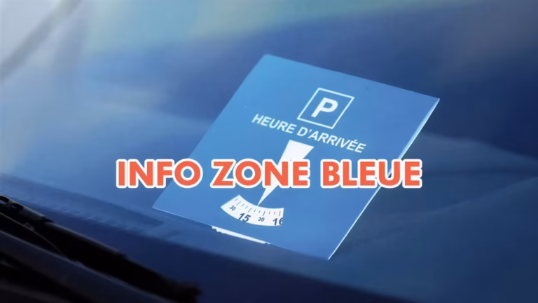 Disque de stationnement zone bleue sur un pare-brise