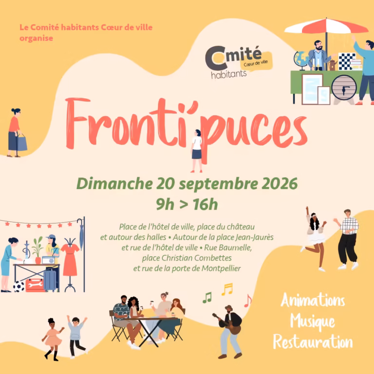 Fronti'puces 2026 - vide-grenier en centre-ville de Frontignan