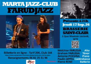 Concert Farudjazz au Marta Jazz-Club à Sète