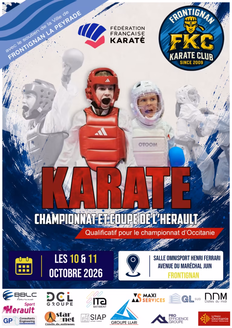 Championnat et coupe de l'Hérault de karaté à Frontignan