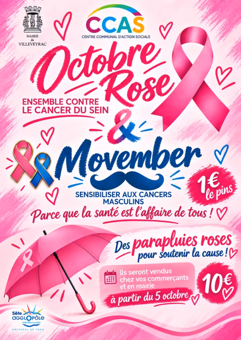 Octobre Rose et Movember à Villeveyrac