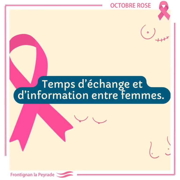 Temps d'échange entre femmes Octobre rose à La Hune, Frontignan