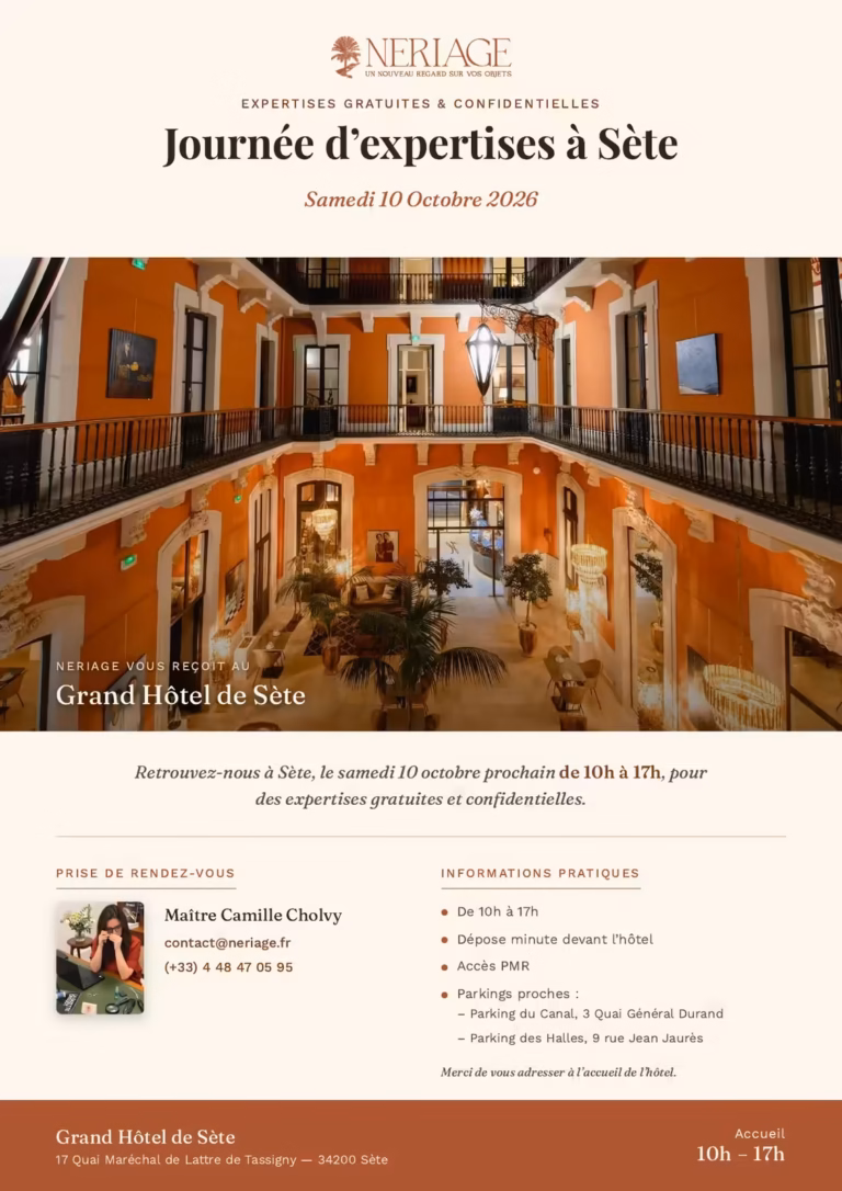 Affiche de la journée d'expertises gratuites Neriage au Grand Hôtel de Sète