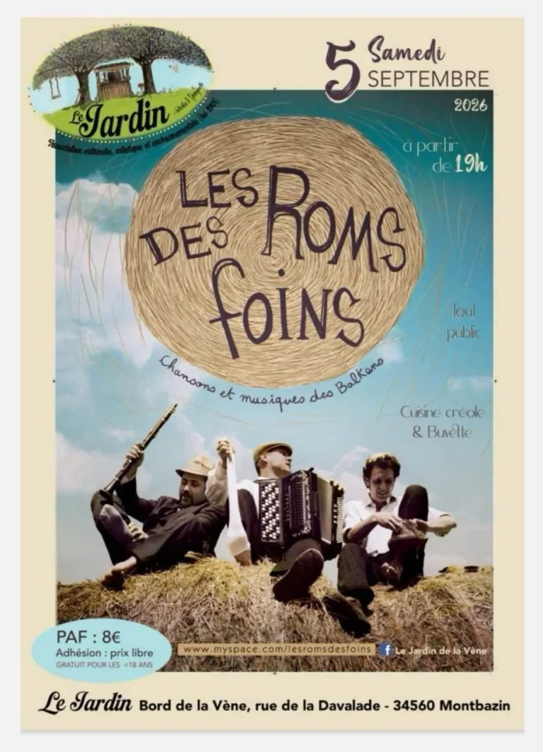 Les Roms des Foins et Les Divettes en concert au Jardin de la Vène à Montbazin