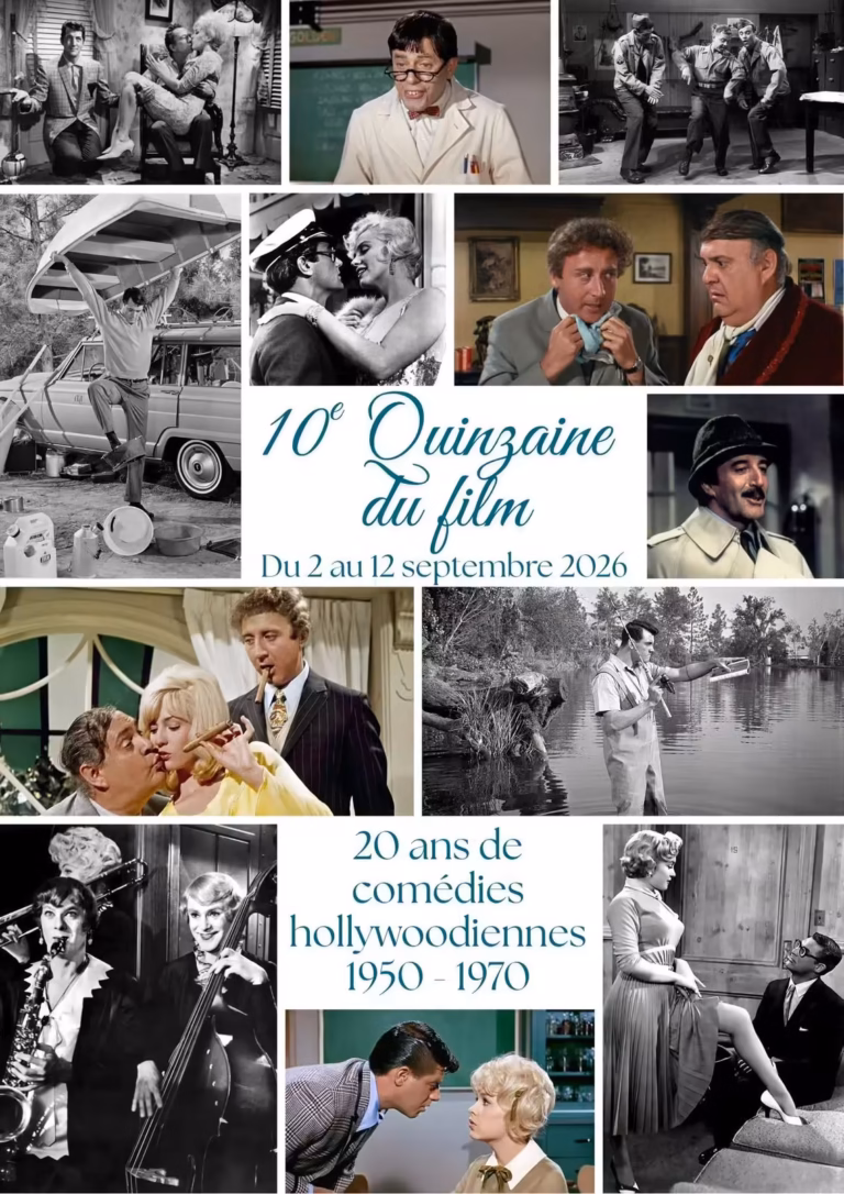 Affiche de la 10e Quinzaine du film de Sète, vingt ans de comédies hollywoodiennes