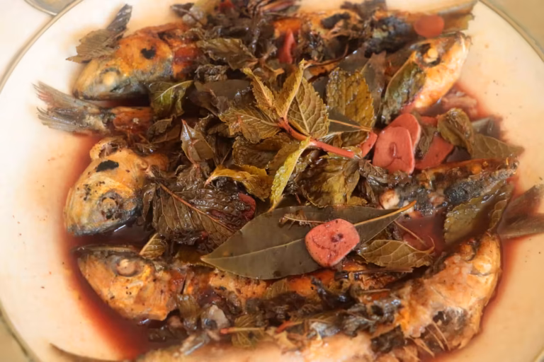 Sardines à l'escabèche à la sétoise, marinade au vinaigre, menthe et laurier